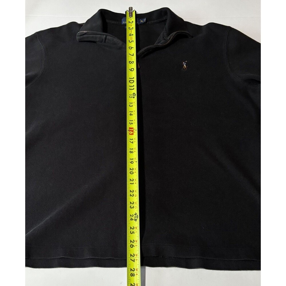 Polo Ralph Lauren Estate Rib Black Sweater Men's Size XL 1/4 Zip Pullover Casual - Picture 6 of 10